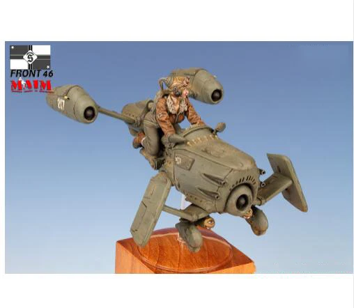 Неокрашенный комплект 1/35 Женский пилот с Горным велосипедом и фигуркой из смолы
