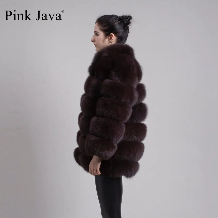 Новое поступление женская зимняя одежда розового цвета java QC5073 роскошная Меховая