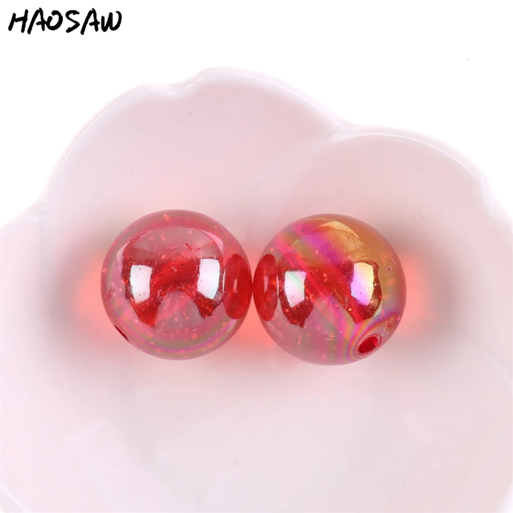 

20MM 100Pcs/Lot Colorful Shining Acrylic Chunky Beads For DIY Handmade Necklace Jewelry/Jewelry Design/Accessories Making