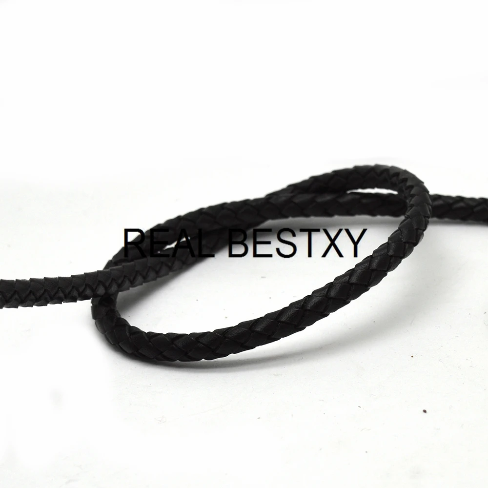 Настоящий BESTXY 1 м/лот 5 мм 1 метр натуральная Плетеная кожа шнур резка настоящая кожа ручной работы фурнитура для бусин шнуровка тканый шнур