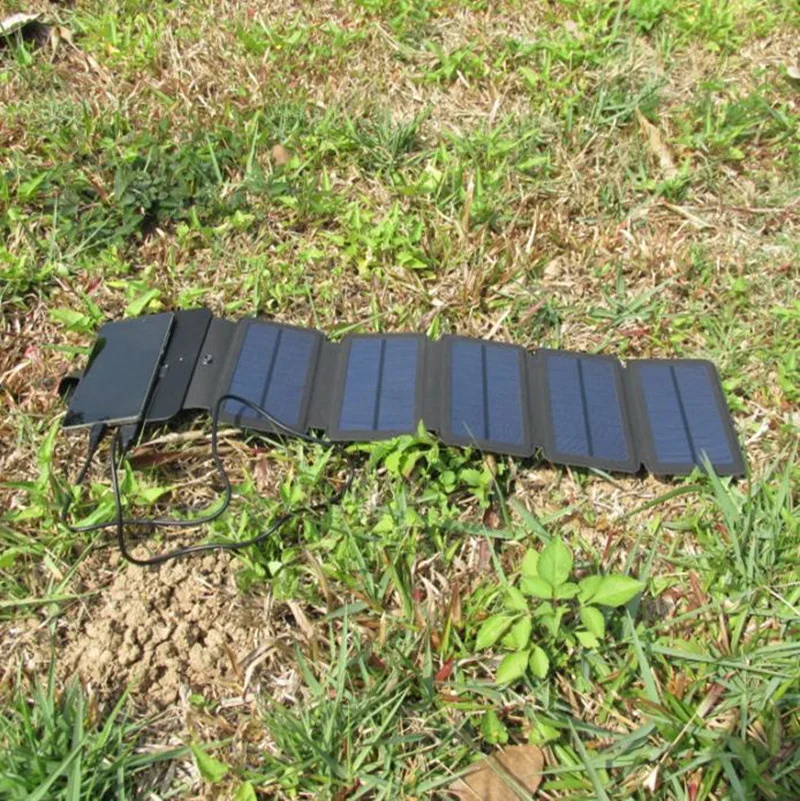 KERNUAP SunPower складной 10W солнечных батарей Зарядное устройство 5V 2.1A USB Выход устройств Портативный солнечные панели-батареи для нагрева воды в бассейнах на смартфоны