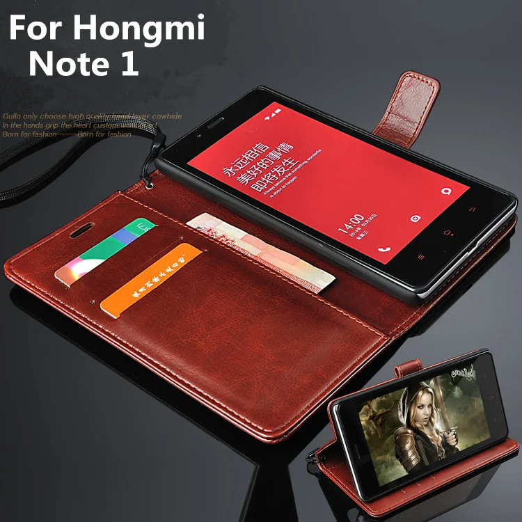 Для Xiaomi Hongmi Note 1 чехол красный Mi Note1 кошелек со слотом для карт Stent Чехлы кожаный с
