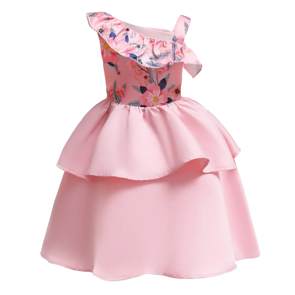 2019 Summer Girls Dresses Teens Baby Girl Birthday Party Wedding Princess Dress 2-10 yrs Kids Print Vestido Children's Clothing | Детская