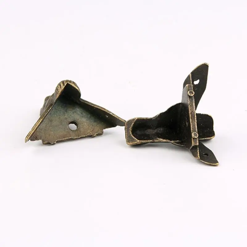 4 шт. старинный Бронзовый Ангел Подарочная коробка Деревянный чехол Угловой