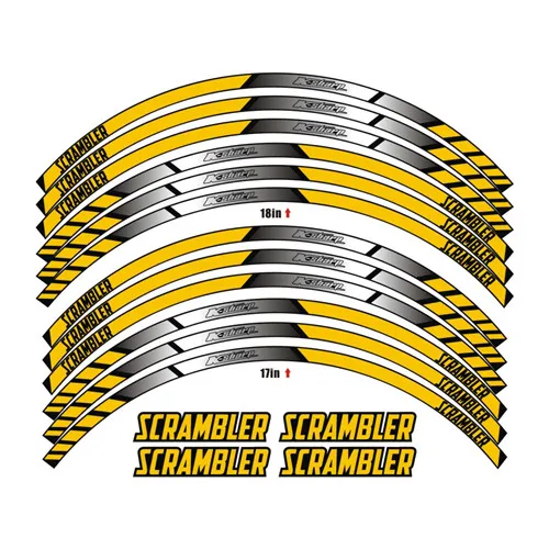 8 цветов для Ducati scrambler колеса мотоцикла отличительные светоотражающие наклейки