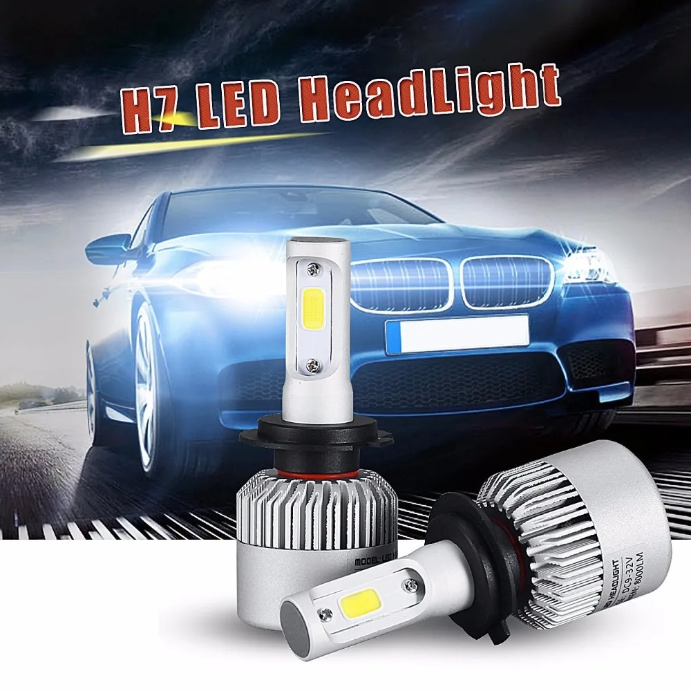 Супер яркий автомобиль светодиодный фар комплект H4 H13 9007 Hi/Lo H7 H11 9005 9006 72 Вт 8000