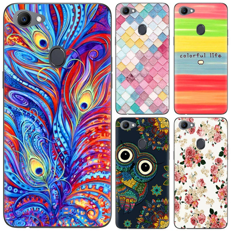 Phone Case For OPPO F7 6.23-inch Fashion Design Art Painted TPU Silicone Cute Back Fitted Cover Shell |