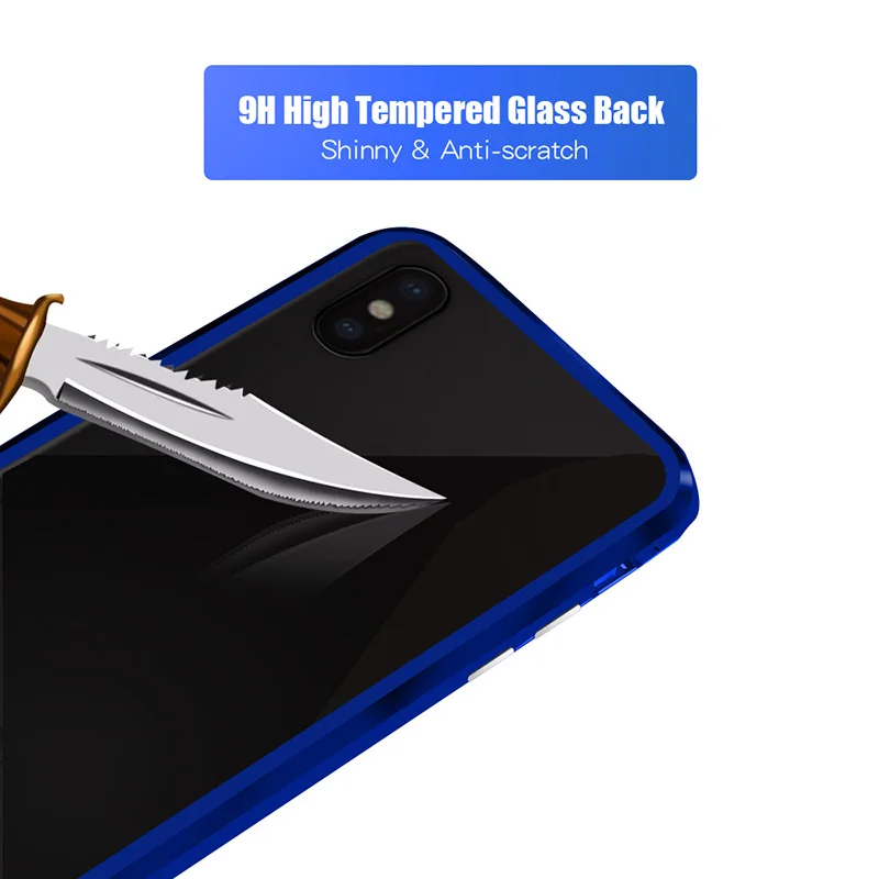 200 шт. чехол для iPhone X XR XS MAX 6 6S 7 8 Plus, мультимагнитный чехол 2 поколения с адсорбцией, чехол из закаленного стекла, DHL