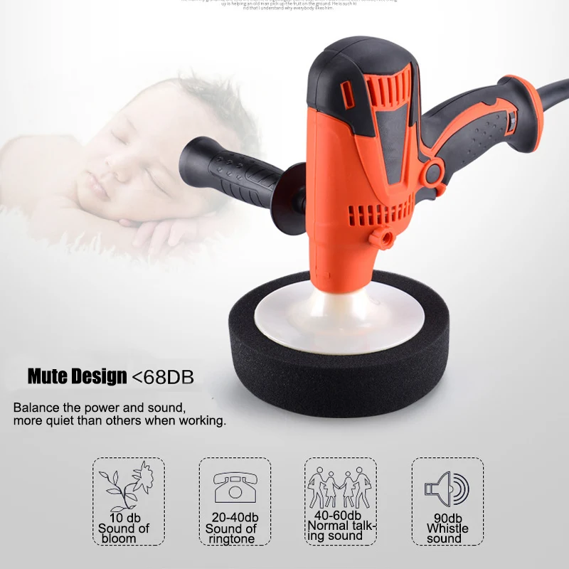 Car Care Tool Set Car Polishing Adjustable Speed Polish Machine Waxing Polisher Machine for Car Electric Floor Polisher Sander