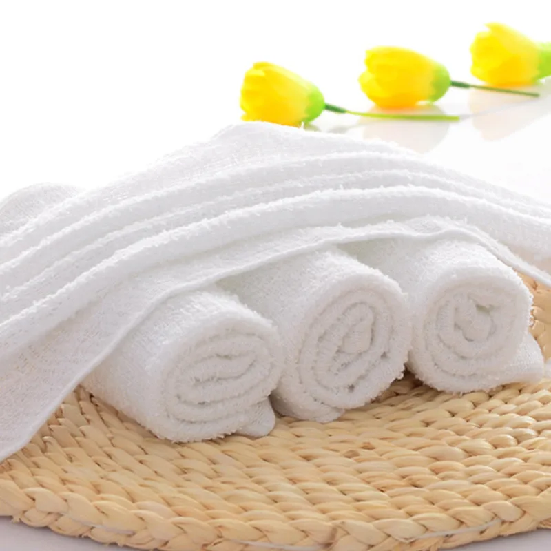 New 32x68cm White Towel Disposable Hotel Supplies Soft Washcloth Facial Cleansing Drying Bath Beach Home Textile | Дом и сад