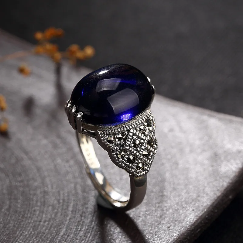 Style 5 V. YA, роскошное женское кольцо, 925 пробы, серебряные ювелирные изделия, полудрагоценный камень и Марказит, кольца для женщин, дамские подарки - Цвет основного камня: Style 5