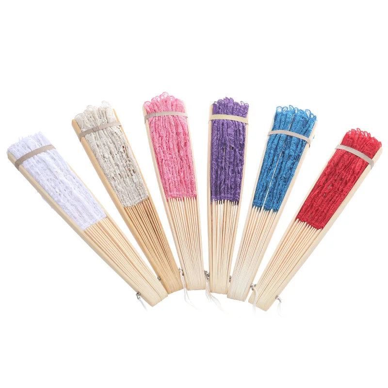 Bamboo Lace Arts Crafts Dance hand Fan China Antique Red Hollow Out Embroidered Folding eventail a main Vintage Chinese | Дом и сад