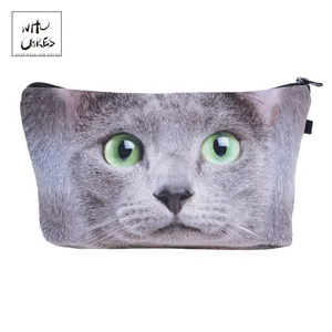 Who Cares модные сумки для макияжа с принтом зеленого глаза кота косметическая сумка-Органайзер женская сумка женская косметичка