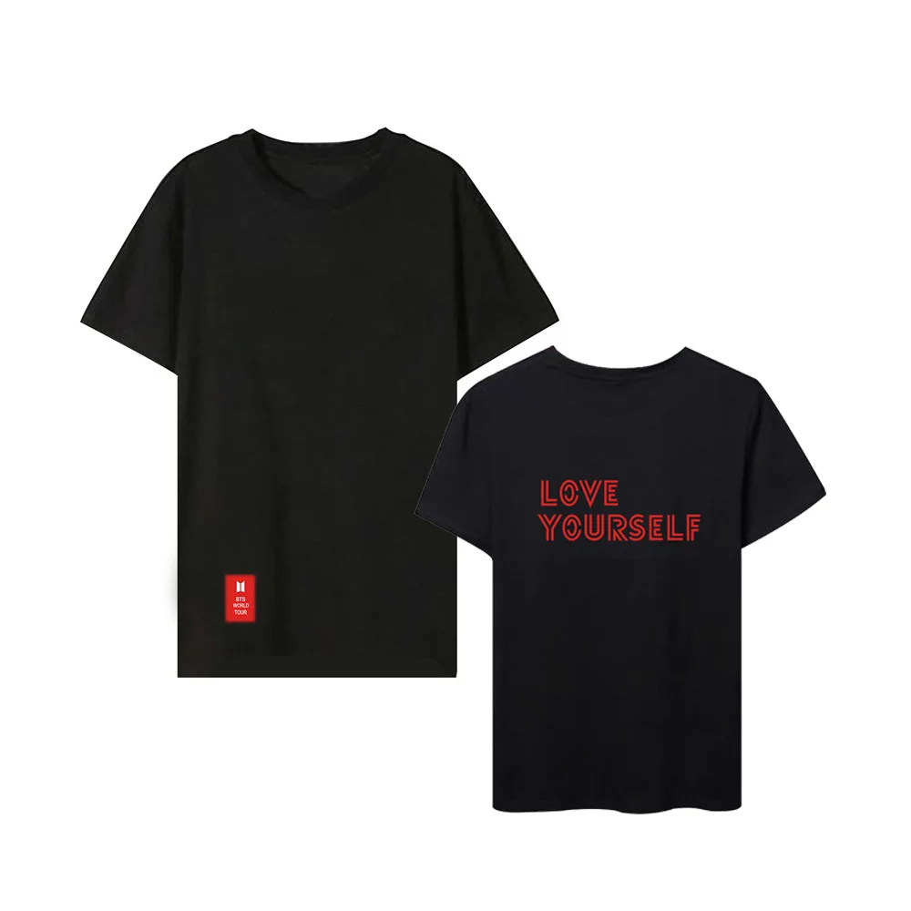 Новый Kpop Love Yourself ответ World Tour Футболка короткий рукав мода обувь для мальчиков