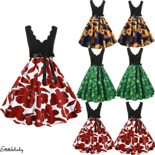 Стильный женский Глубокий v-образный вырез с высокой талией бантом и цветочным