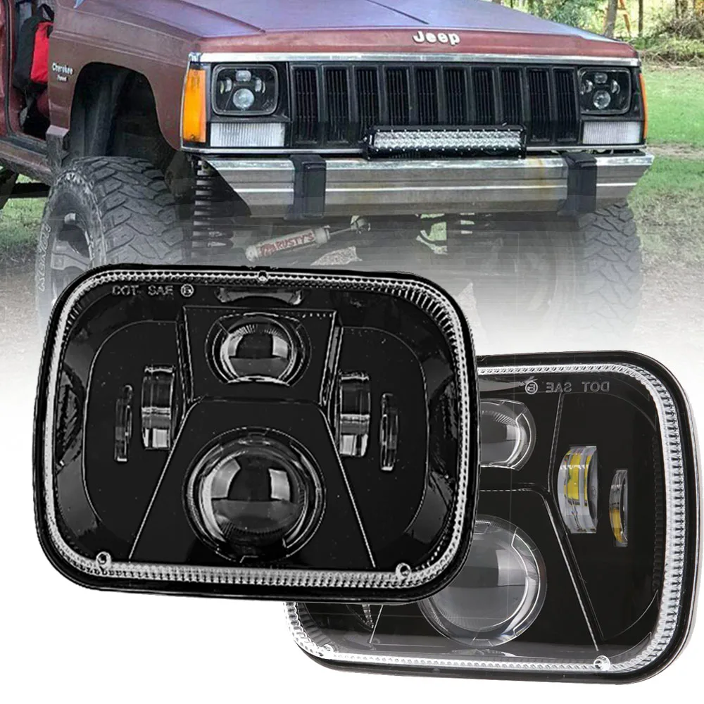 Светодиодные фары Marlaa 5 ''x 7'' 6x7 дюймов для Jeep Wrangler YJ Cherokee XJ H6054 H5054 H6054LL 69822 6052