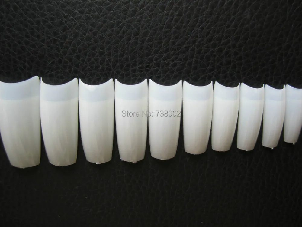 Новые модные женские накладные ногти во французском стиле натуральные