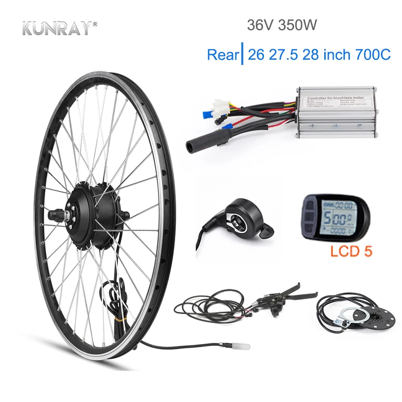 Комплект для переоборудования ebike KUNRAY 36 В 350 Вт комплект задних и моторных колес 26