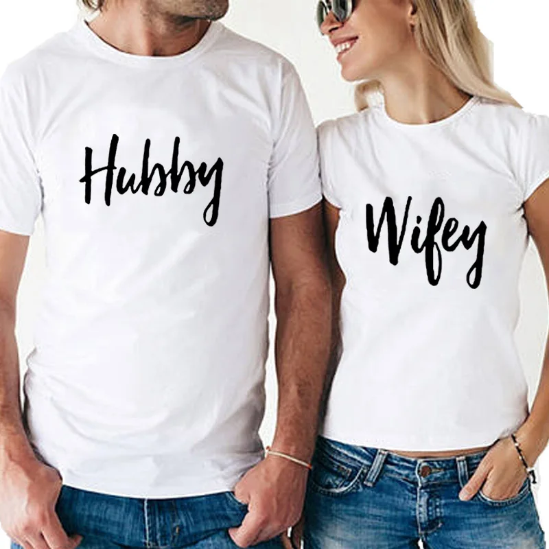 Hubby и футболка для жены, парные футболки hubby& wifey, подходящие футболки, лучший подарок, парная футболка, Подарок на годовщину, футболки