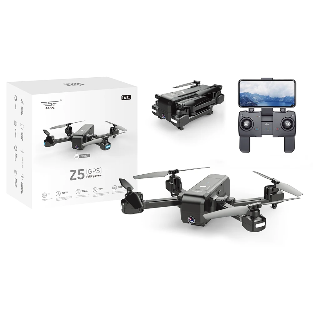 SJRC Z5 Wifi FPV с широкоугольной HD камерой высокой фиксации Mode1080P камера двойной GPS
