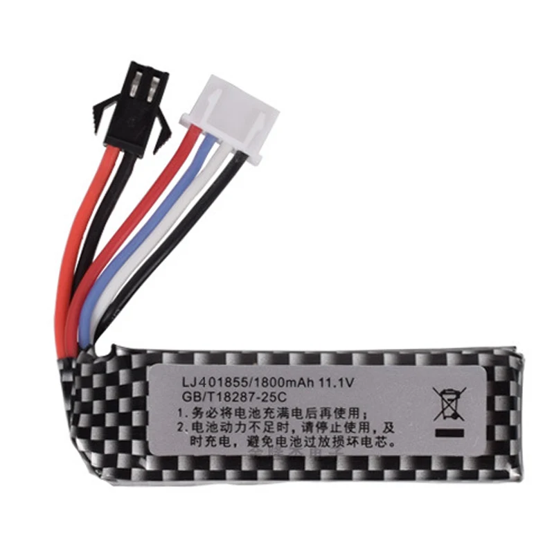 Литий-полимерный аккумулятор 11 1 В 1800 мАч 25C 401855 Lipo с разъемом SM-2P | Игрушки и хобби
