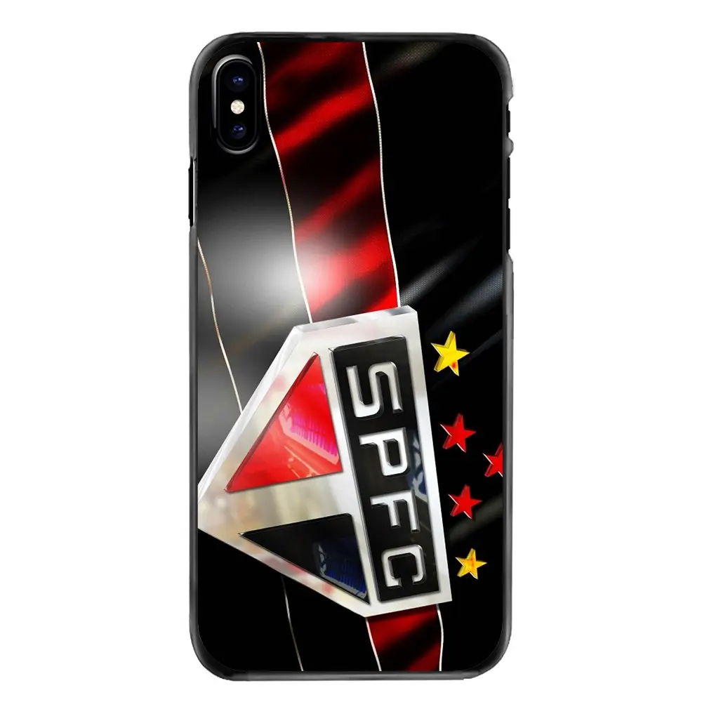 Жесткий чехол для телефона Sao Paulo FC SPFC Футбол Логотип iPhone 4 4S 5 5S 5C SE 6 6S 7 8 Plus X XR XS Max iPod