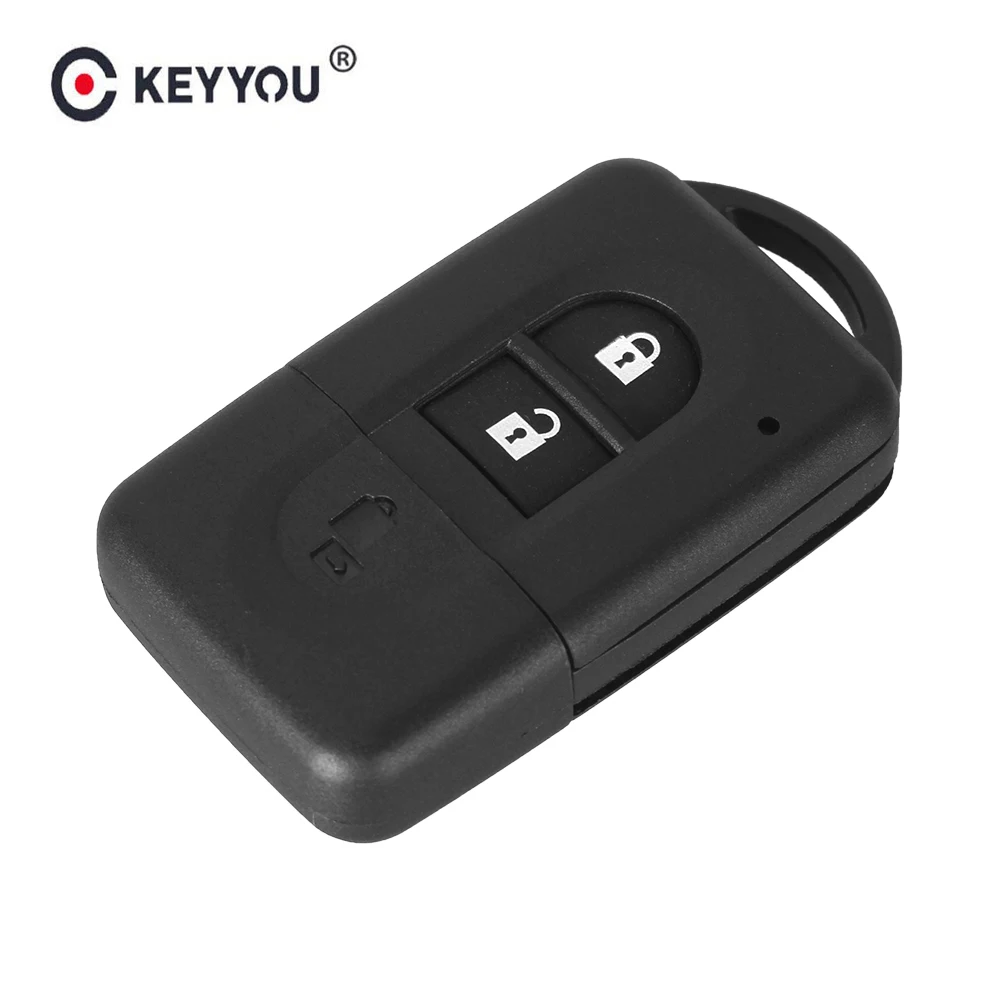 

KEYYOU 10pcs Smart Key Replacement 2 Buttons Remote Car Key Shell Case For Nissan Micra Xtrail Qashqai Juke Duke Key Fob Cover