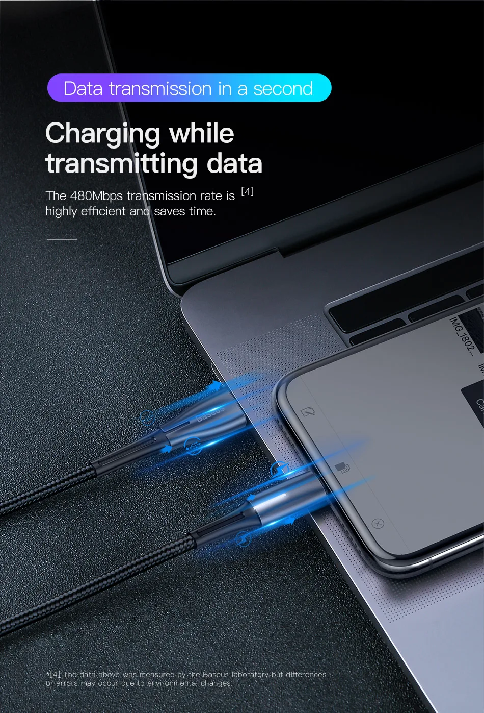 Baseus USB кабель для iPhone XR Xs Max X Кабель зарядного устройства 2.4A Быстрая зарядка освещения для iPhone 8 7 Plus Xs зарядка USB кабель для передачи данных