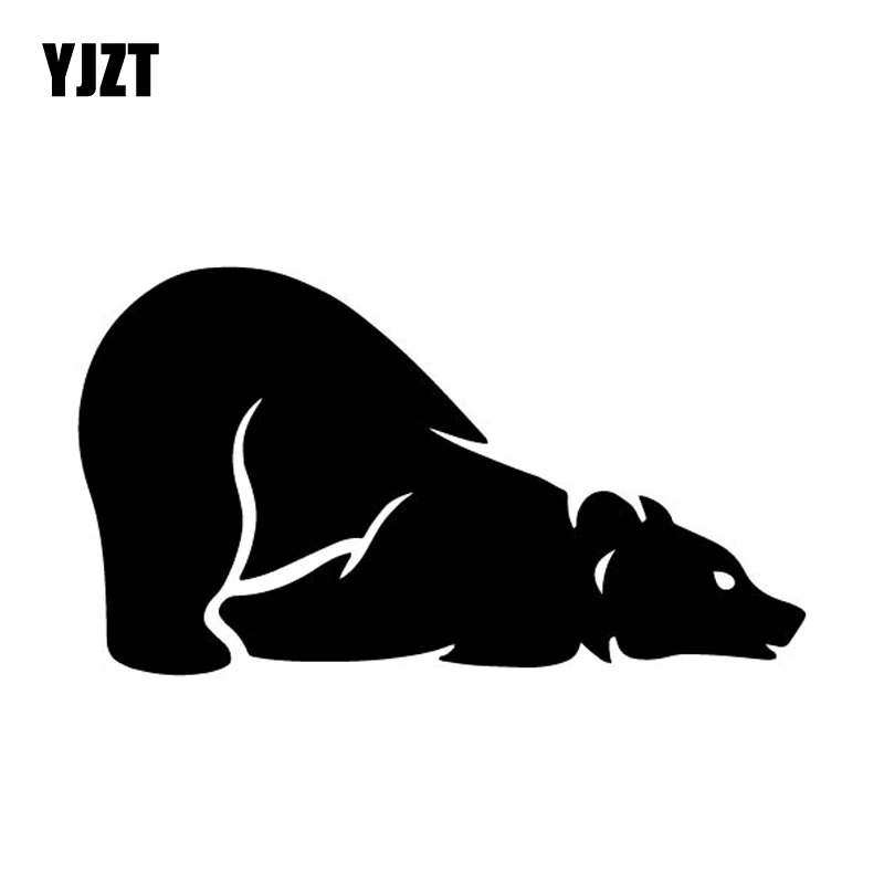 

YJZT 16.3CM*9.2CM Lazerbear Decor Cartoon Car Sticker Vinyl Decal Car Door Accessories Black/Silver C4-1372