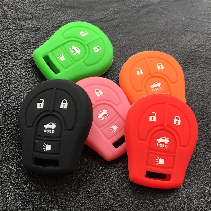 Силиконовый чехол для ключа Nissan Maxima Altima Sentra Versa 4 кнопки смарт ключа|car key case cover|key