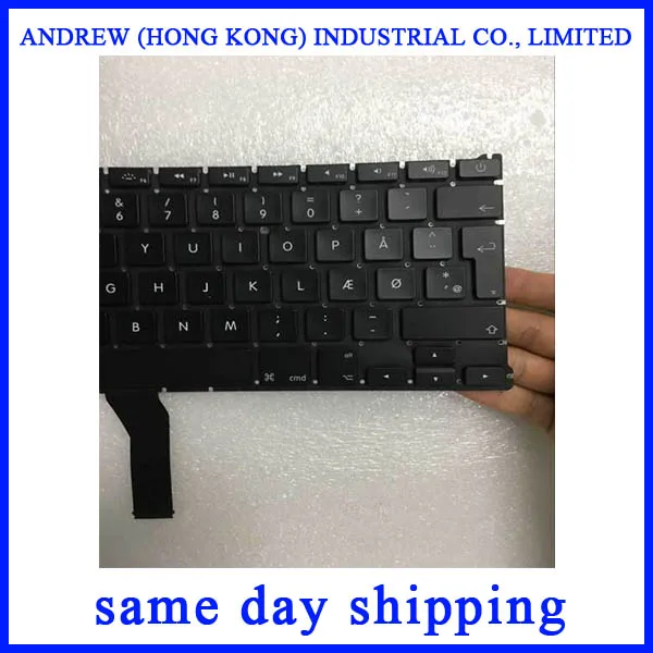 10 шт./лот Новинка A1466 A1369 Датская клавиатура для Macbook Air 13 &quotA1466 2011- 2015 лет |