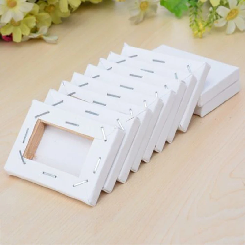 Набор из 10 шт. художника пустой холст рамка Носилки Акриловая картина маслом вода