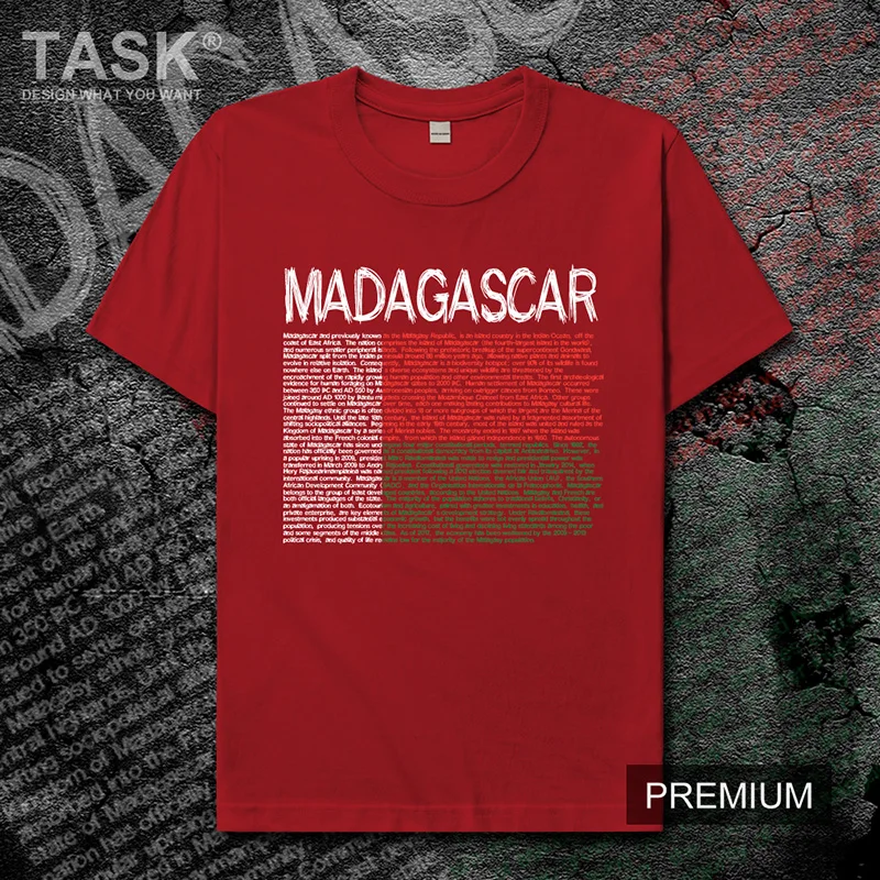 Madagasikara/мужская футболка с коротким рукавом хлопковая повседневная спортивная
