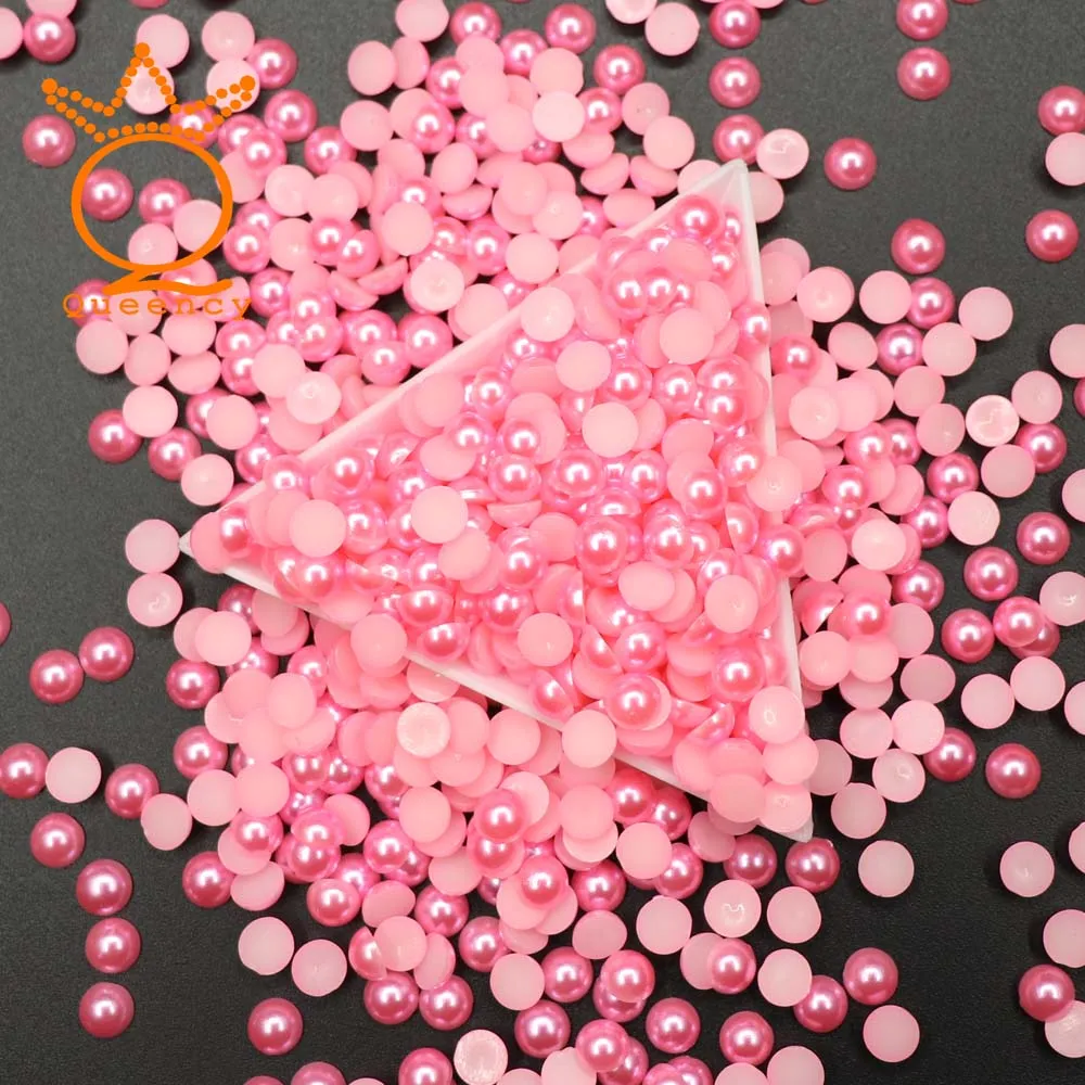 2.5mm 2000PCS 2,5 мм имитация-имитация жемчуга, для плетения браслетов, дизайн ногтей маникюр многоцветный акриловые бусины 2000 шт./пакет ногтей жемчуг бриллианты гель для ногтей, аксессуары - Цвет: 2.5mm 2000PCS