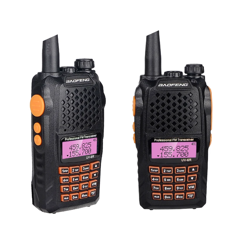 Baofeng 10 км двухстороннее радио UV-6R 7 Вт Двухдиапазонная VHF UHF рация Ham радио Walky Talky Профессиональный портативный fm-передатчик