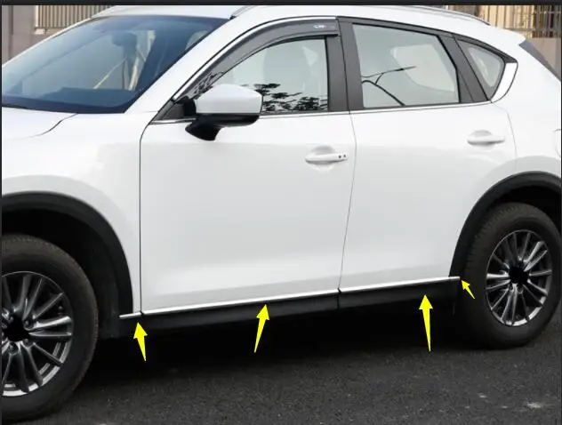 

Stainless Steel Car Door Body Side Protection Trim Cover Anti-rub Strips Decoration Car Styling For Mazda CX-5 CX5 2017 2018 KF