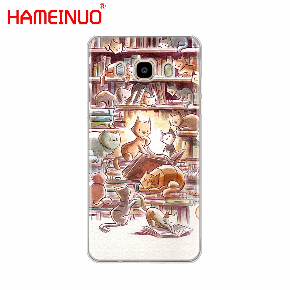 HAMEINUO чехол для телефона с изображением кошек и библиотеки дерева Samsung Galaxy J1 J2 J3 J5 J7