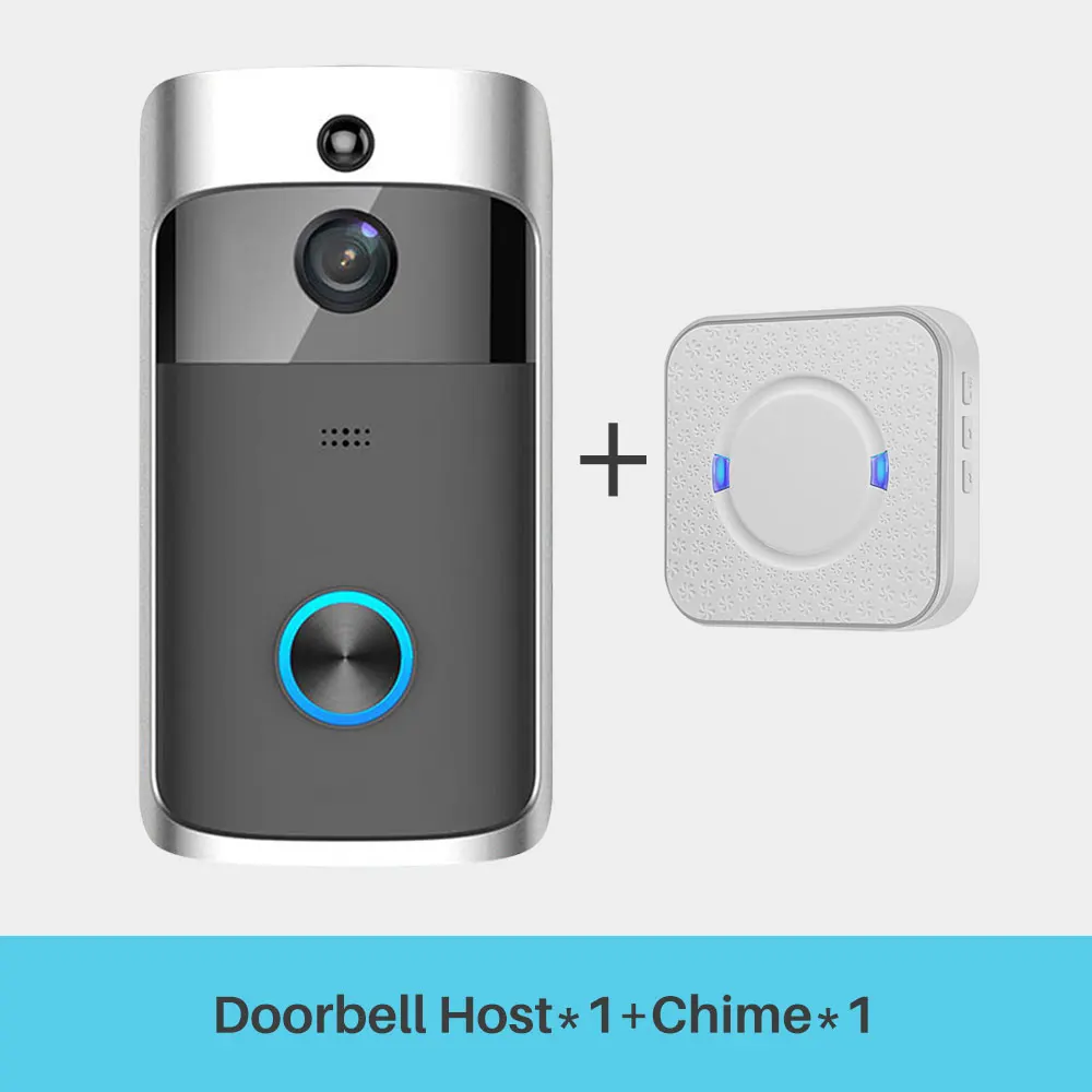 Option3 Умный WiFi видео дверной звонок камера IP видеодомофон дверной звонок ночного видения дистанционное управление запись умный дом монитор безопасности - Цвет: Option3