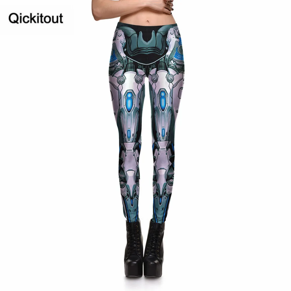 Женские леггинсы Qickitout с цифровой печатью брюки стрейч дропшиппинг|leggings digital|armor