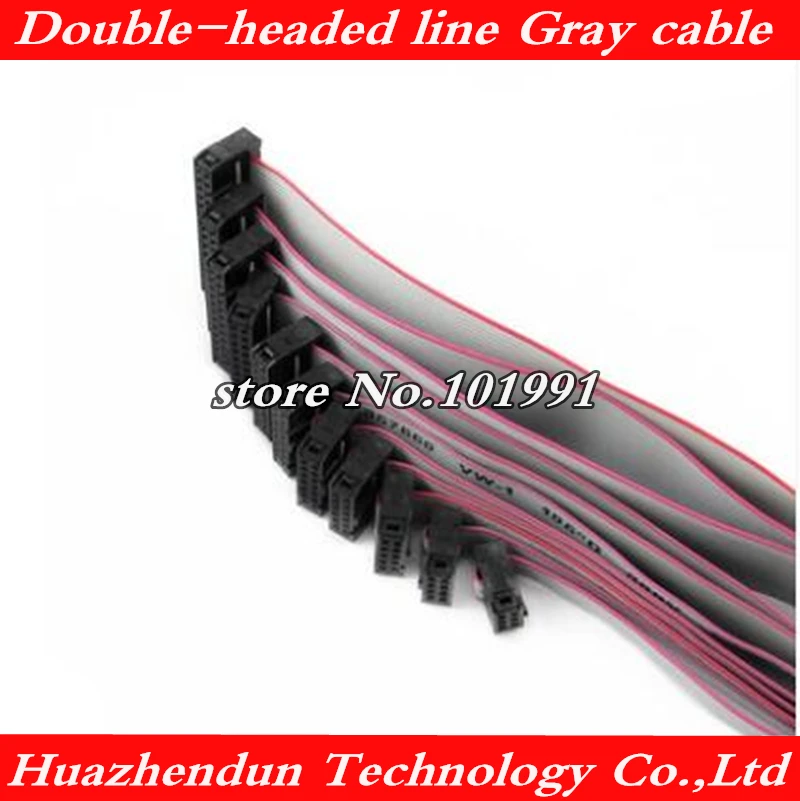 

5PCS Double-head line gray line 2.0MM FC-6P/8P/10P/12P14P16P/20P 30CM free post
