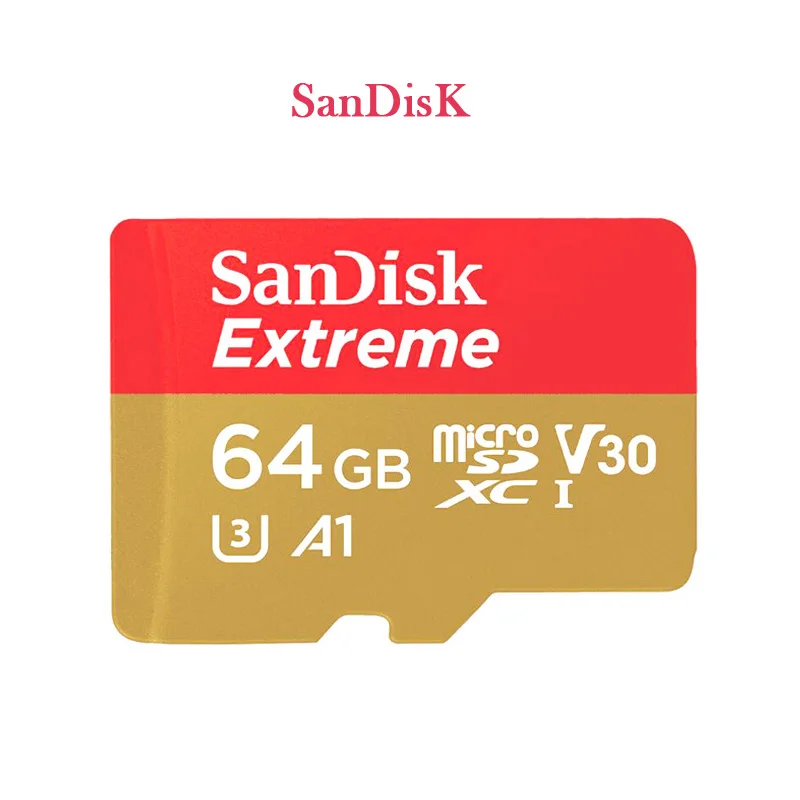 Карты памяти Бесплатная доставка SanDisk Original Extreme microSD UHS-I micro SDXC Class10 U3 100 МБ/с. 32 ГБ 64 TF
