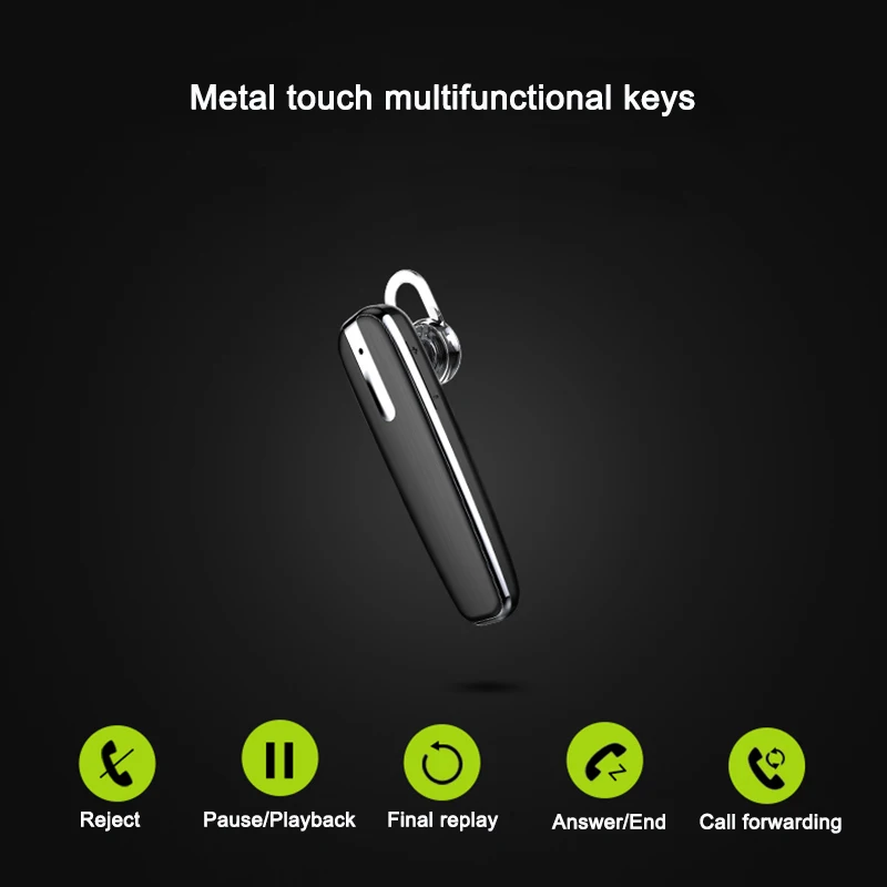 Оригинальный Amoi Bluetooth Беспроводной F5 гарнитура Шум снижение для samsung/htc/Xiaomi/huawei с