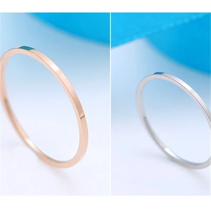 Новинка модное простое Супертонкое кольцо из розового золота для женщин и мужчин