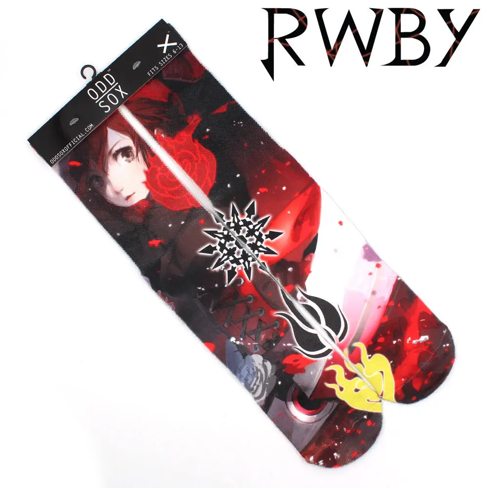 OHCOMICS/Лидер продаж 4*16 &quotунисекс Аниме RWBY красные хлопковые Гольфы с красными