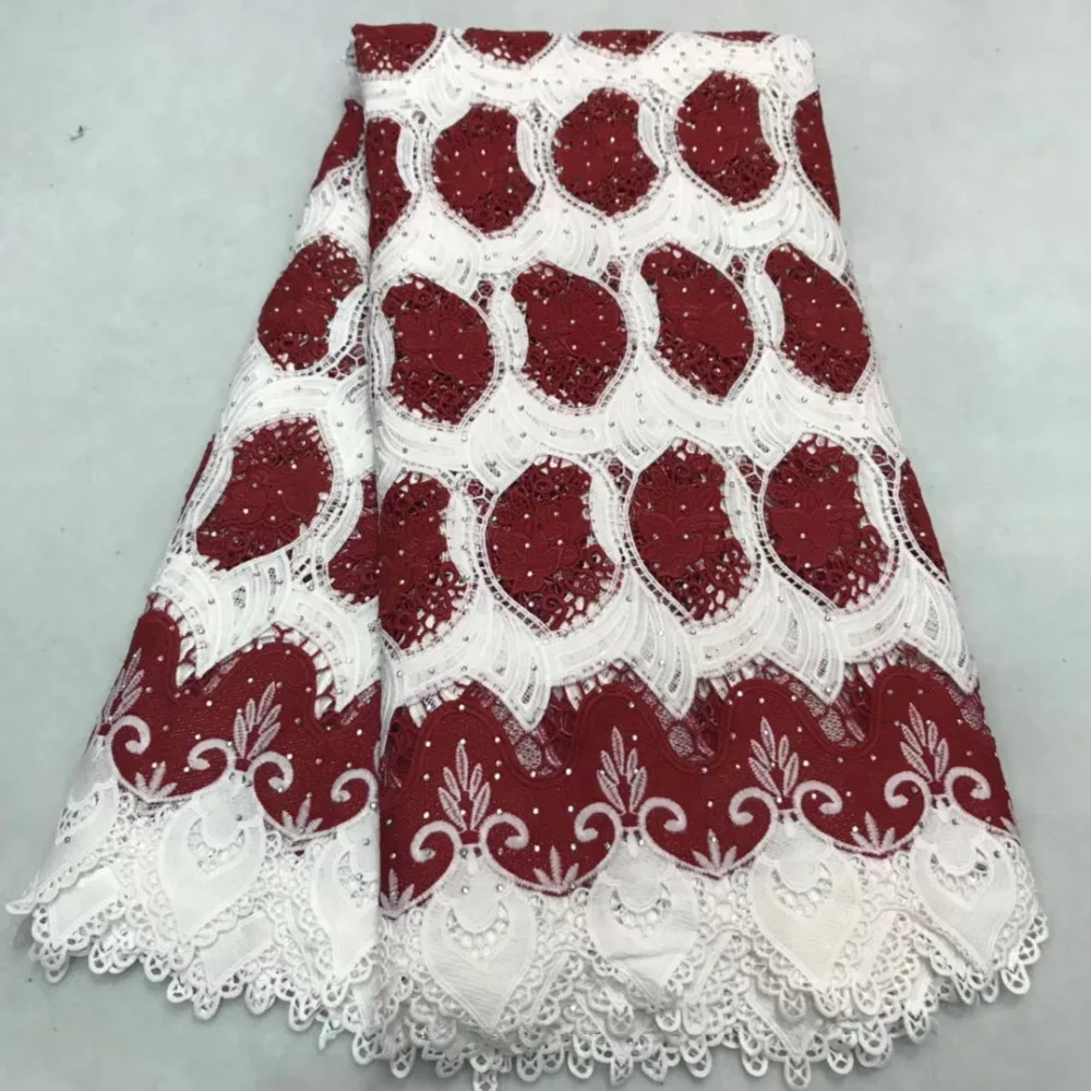 Guipure Cord Nigerian Wedding Dress Water Soluble Lace yellow white High Quality Embroidery African Fabric with Stones | Дом и сад