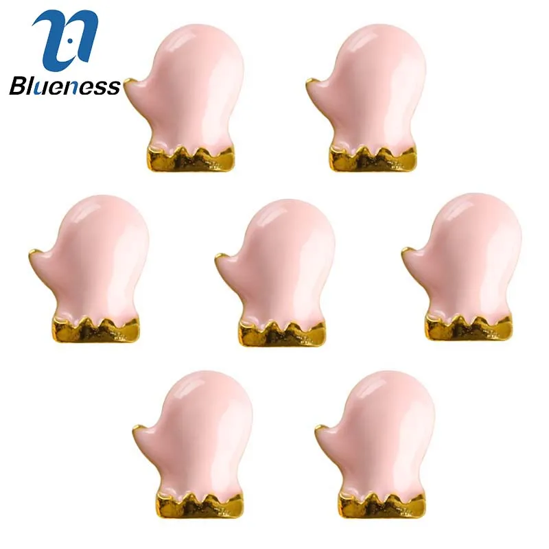 10 шт./лот розовые милые рождественские перчатки для рукоделия дизайн из золотого