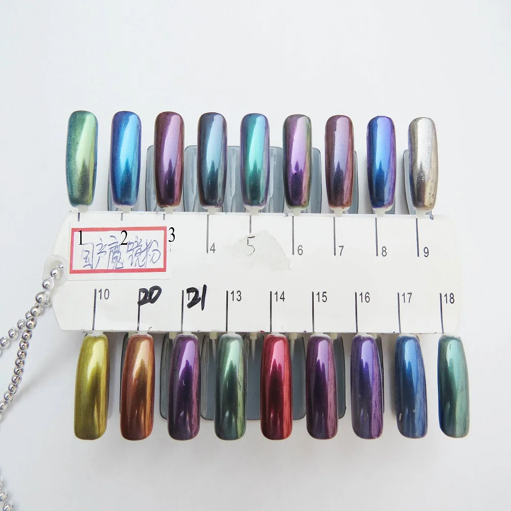 Зеркало хамелеон лак для ногтей блестит зеркальный порошок блестящая пудра