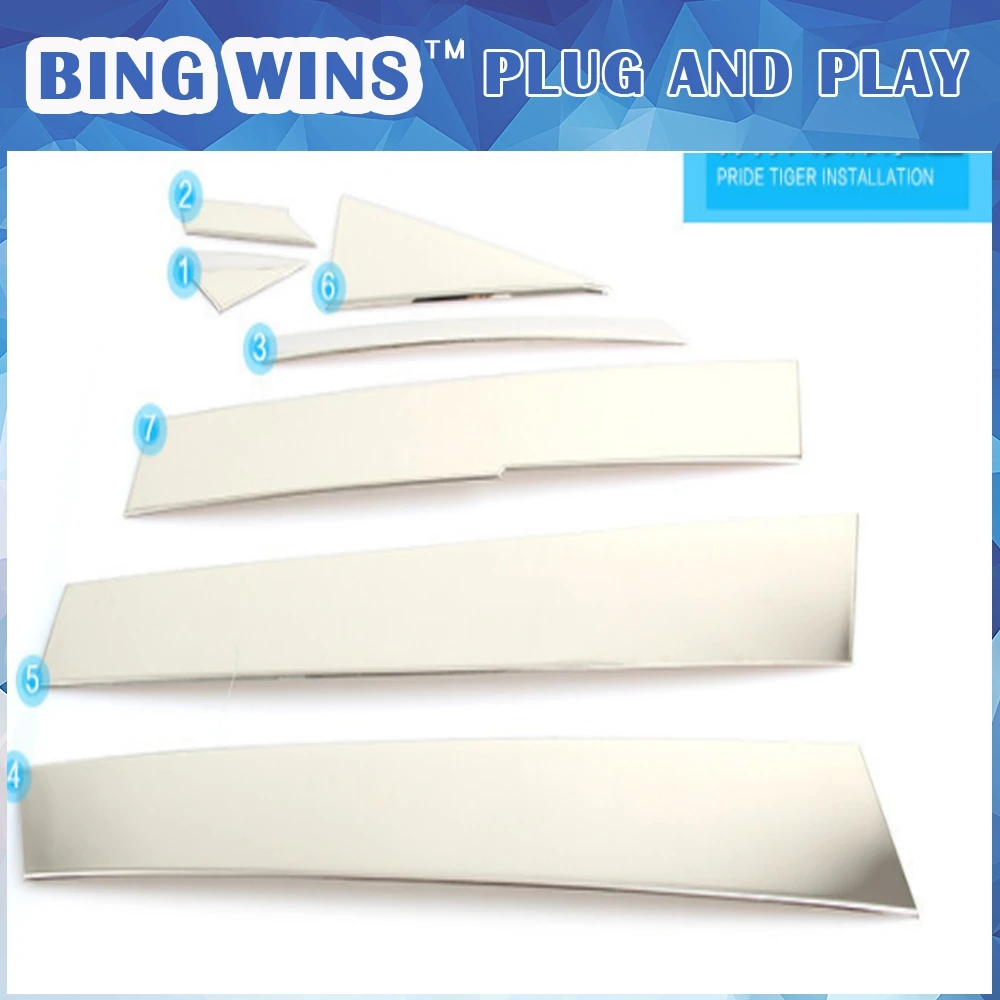 Стайлинг автомобиля наклейка на окно из нержавеющей стали для SUBARU Forester и outback