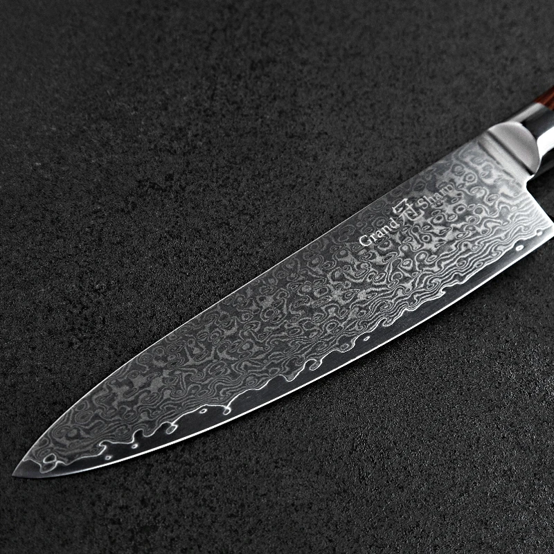 GRANDSHARP Дамасские кухонные ножи vg10 Японский стальной поварский нож сантоку склеивание инструменты для разделки туш высококачественные профессиональные ножи