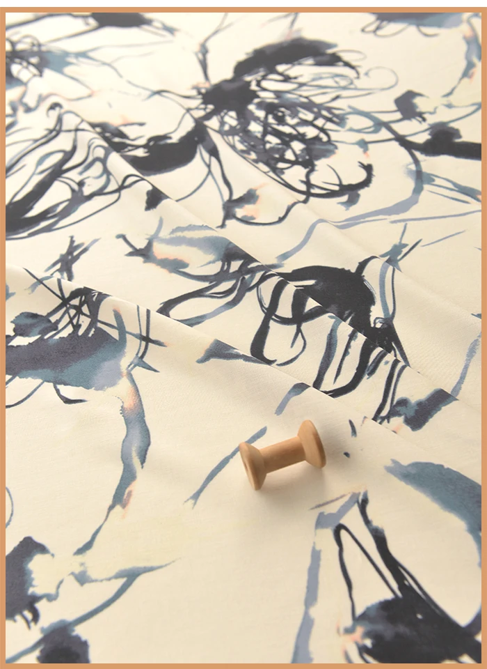 140x50 см вискозная Ткань Цветочный бант кошки пурпурно-синий низ TSUMUGI хлопок ткань, Diy летняя одежда пижамы подкладка